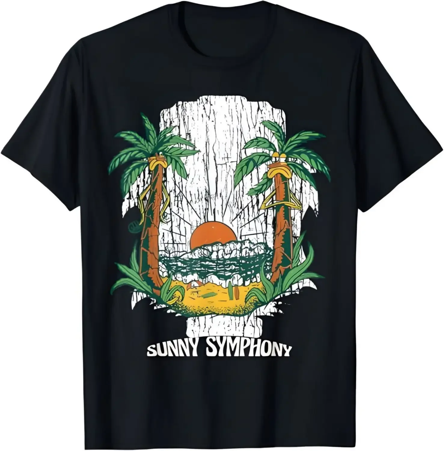 

Palm Tree Tropical Beach Summer Vacation Retro Sunset Lover T-Shirt