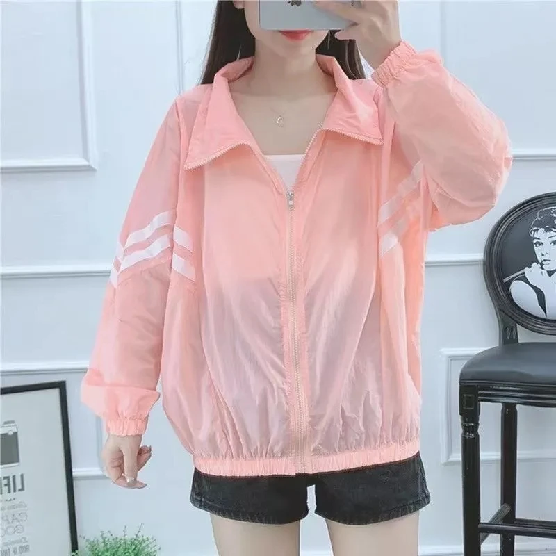 

Summer Sunscreen Jackets Women's 2023 Fashion Wild Lightly Breathable Jacket Ladies Anti-UV Sunscreen Coats Tops Women Outwear