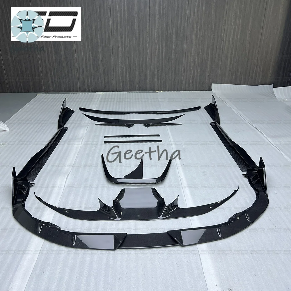 New Products Dry Carbon Fiber Bodykit for Ferrari F8  MSY Style Front Lip Side Skirts Rear Diffuser
