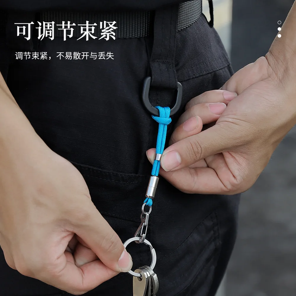 Outdoor Survival EDC Paracord Carabiner Snap Mini Spring Clip Camping Hiking Hook Backpack Tactical Buckle Clip Key Chain