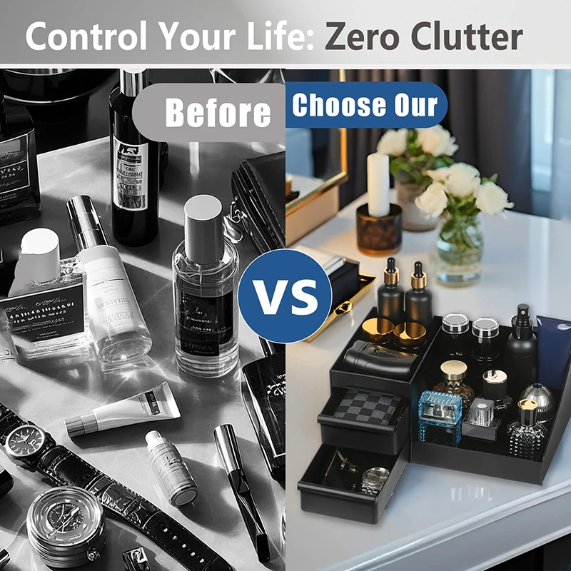 Cologne Organizer For Men Cologne Holder For Dresser Perfume Stand Bathroom Countertop Organizer With Drawers