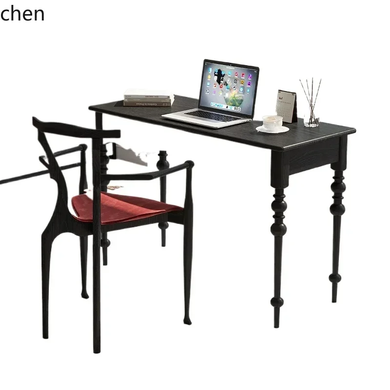 CZ-1  all solid wood desk home study bedroom retro small apartment computer desk writing table living room decoration
