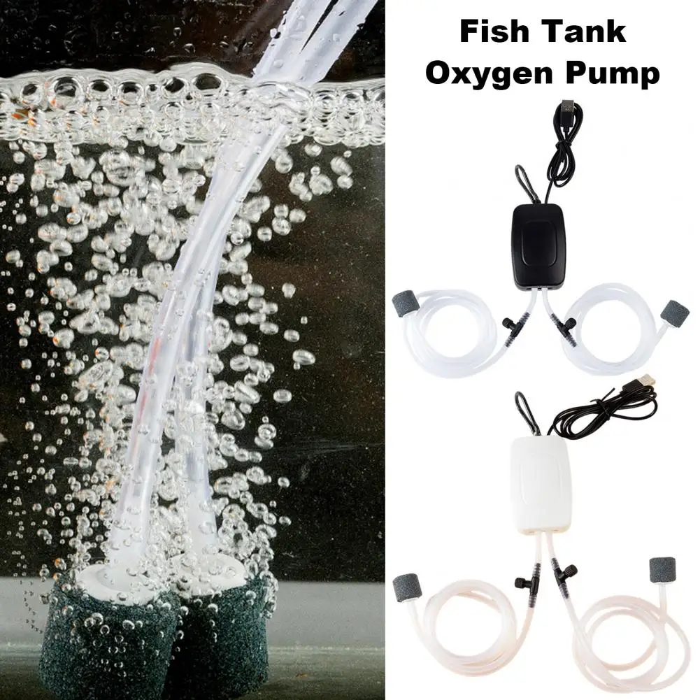 Mini Aquarium Air Pump Silent Energy Efficient Fish Tank Oxygenator USB Charging Oxygen Pump for Fishing Oxygen Supply