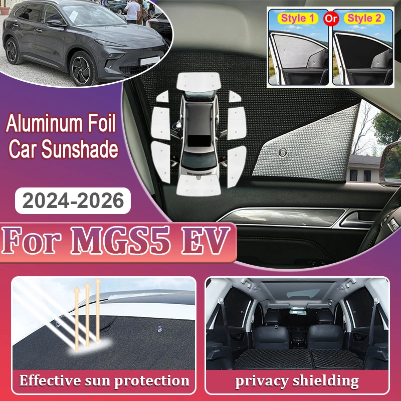 Car Full Coverage Sunshades For MGS5 EV MG ES5 Accessories 2024 2025 2026 Auto Sun Visors Windshield Sun Shades Car Auto Tools