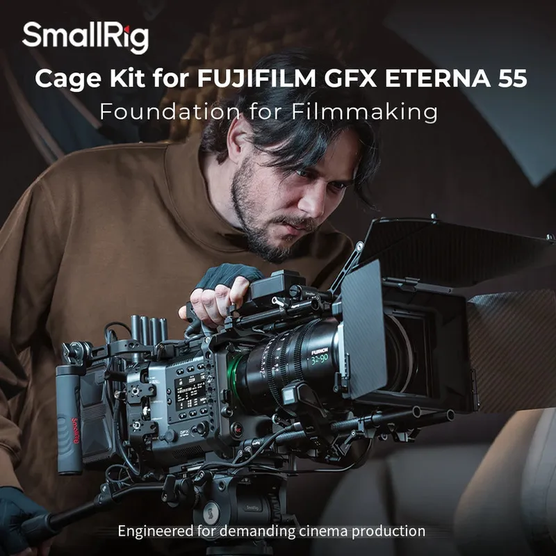 

SmallRig 5341 Cage Kit for FUJIFILM GFX ETERNA 55 with Top Plate Left / Right Side Plate Control Handle Monitor Mount 15mm Rod