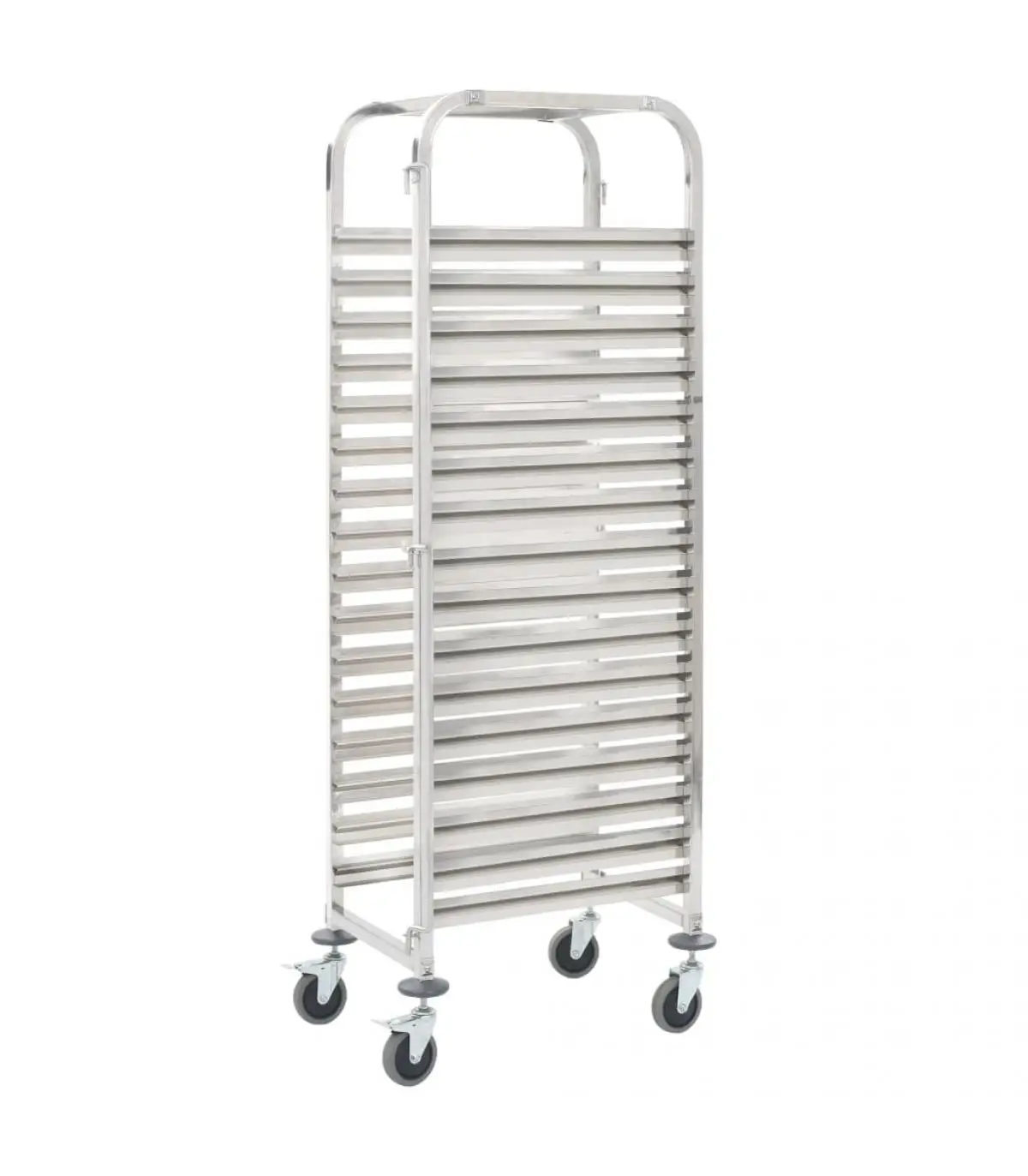 Kitchen and dining carts kitchen cart 16 trays stainless steel 38x55x163 cm