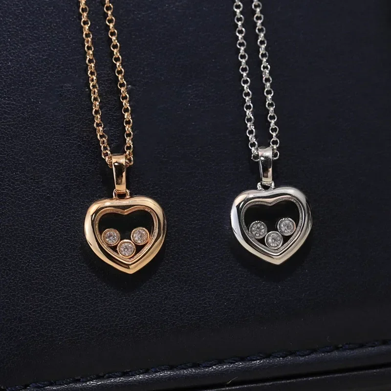 

CY Hot selling new 925 sterling silver heart-shaped necklace for women's fashion luxury brand jewelry party Christmas gift