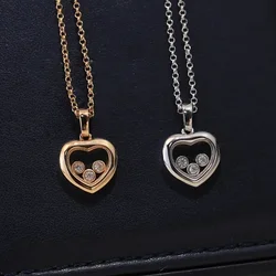 CY Hot selling new 925 sterling silver heart-shaped necklace for women's fashion luxury brand jewelry party Christmas gift