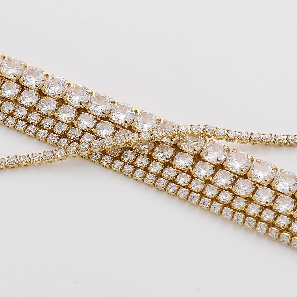 

50cm/bag Brass Crystal Rhinestone Chains Cup Apparel Sewing for Clothes DIY Necklace Jewelry Making Supplies 1.5/2/3/4mm