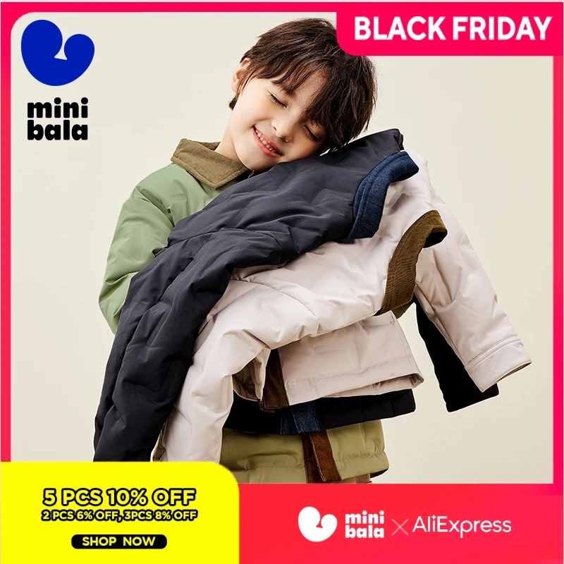 

Mini Bala Down Jacket for Boys and Girls Winter Contrast Color Warm Baby Light and Warm Down Jacket