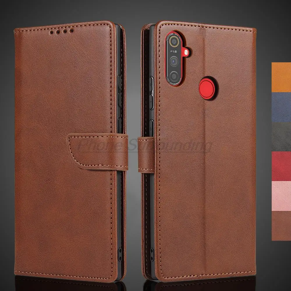 Realme C3 Case Wallet Flip Cover Leather Case for OPPO Realme C3 Pu Leather Phone Bags protective Holster Fundas Coque