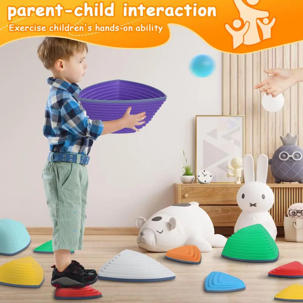 

13Pcs/Set Kids Stepping Stones, Children Balance Stepping Stones, Toddlers Sensory Stepping Stones, Kids Balance Beam Stones