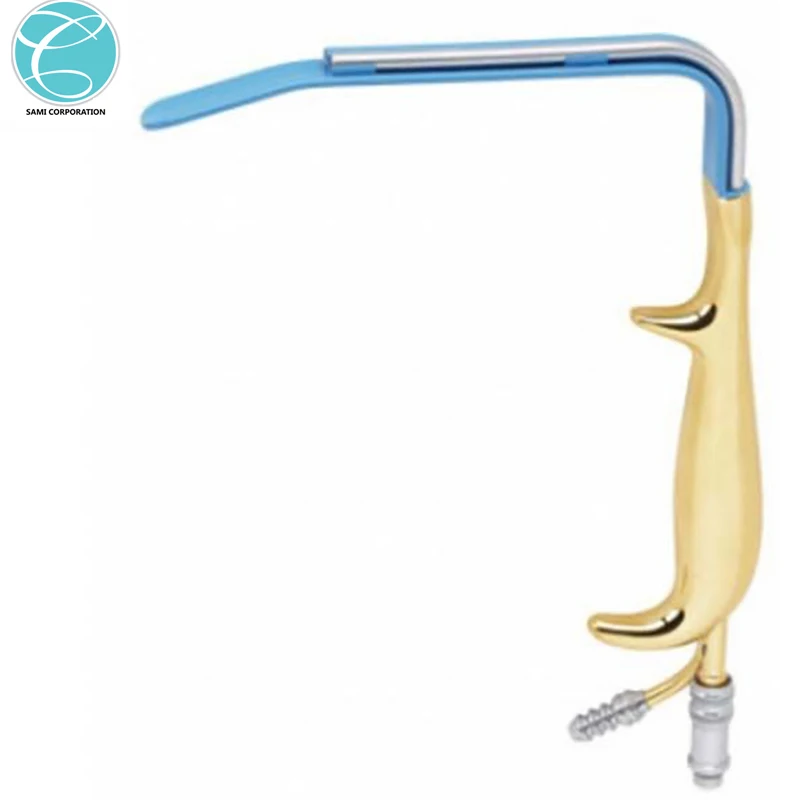 New Retractor Insulated With Fiber Optic Light Guide and Suction Tube With Smooth End Medical Instruments