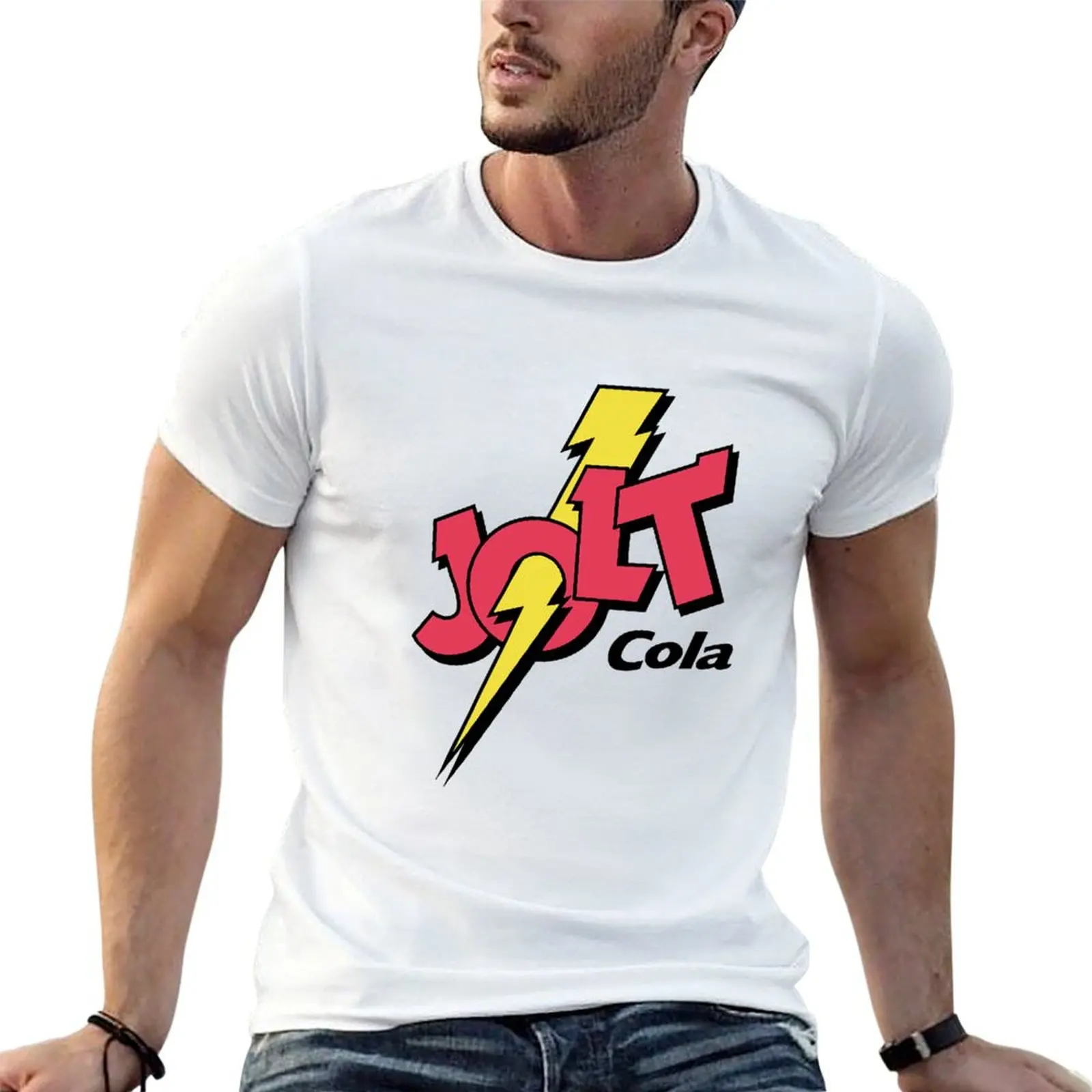 Jolt Cola - Vintage Discontinued Soda T-Shirt Big Size Simple T-Shirt