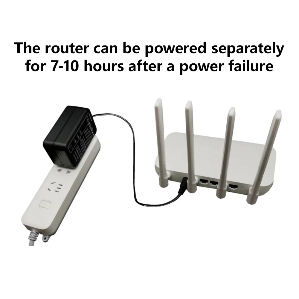 Imagem -04 - Fonte de Alimentação de Backup Ininterrupta Roteador Wifi Led Cctv Plug ue Recarregável 4000mah 5v 2a 9v 1a 12v 1a 1.3m de Saída