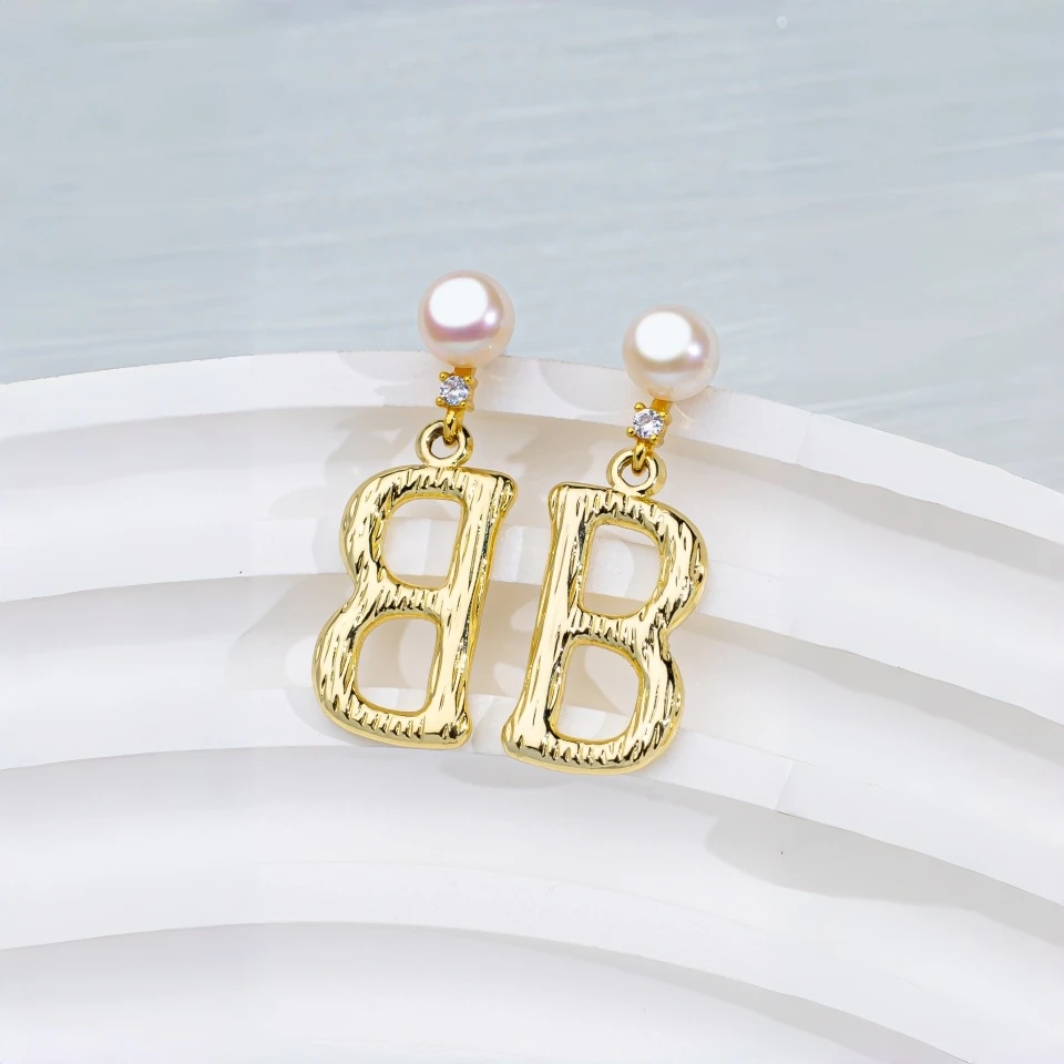 Letter Shaped Earri… - image