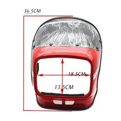 Motorcycle Head Plastic Cover for Haojue Suzuki Qingqi jingcheng GS125 QS125 QJ125 Red/Blue/Black Light Cover Front Wind Shield