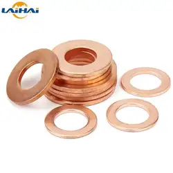 DIN7603 M4 M5 M6 M8 M10 M12 M13 M14 M16 M17 M18 M20 M22 M24 M26 Boat Red Brass Copper Crush Sealing Washer Flat Seal Gasket Ring