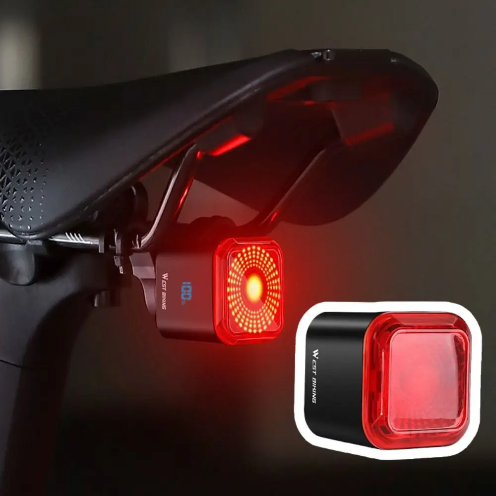 

IP55 Водонепроницаемый умный тормозной задний фонарь для велосипеда Type-C Перезаряжаемый сиденье с носовым креплением Автоматический запуск/стоп Задний фонарь Датчик тормоза