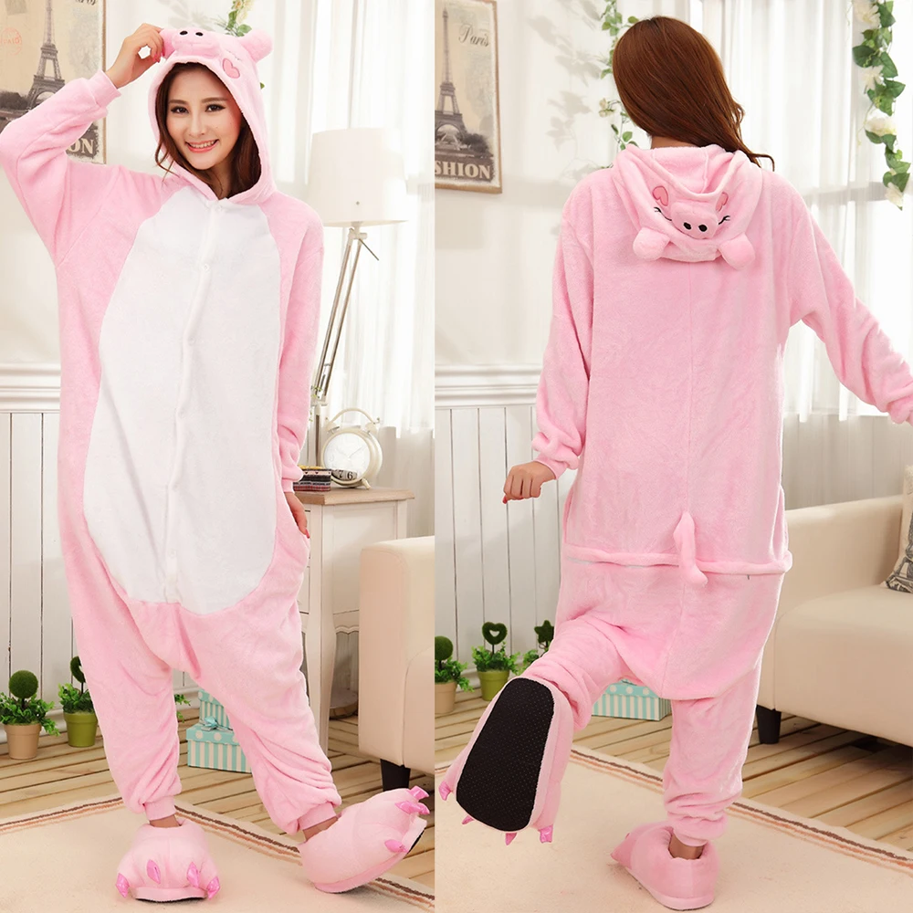 Onesies de dessin animé pour hommes et femmes, ensemble de pyjamas d'animaux pour couple, costume de overadulte, vêtements de nuit cosplay d'Halloween, combinaisons de Noël pour adolescents