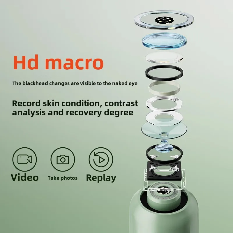 Visual Blackhead Meter เครื่องทําความสะอาดรูขุมขน Electric Blackhead Exporter Deacne