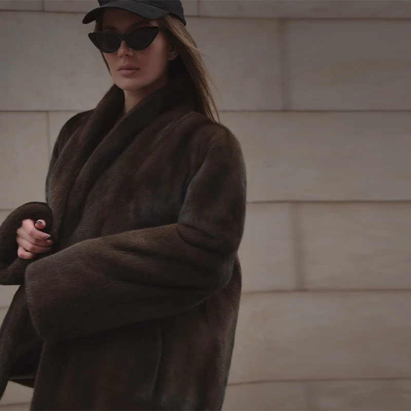 

Retro Trendy Luxury Soft Fluffy Short Overcoat Autumn Faux Fur Loose Thick Commuter Jacket Women's Casual Warm Office Clothes