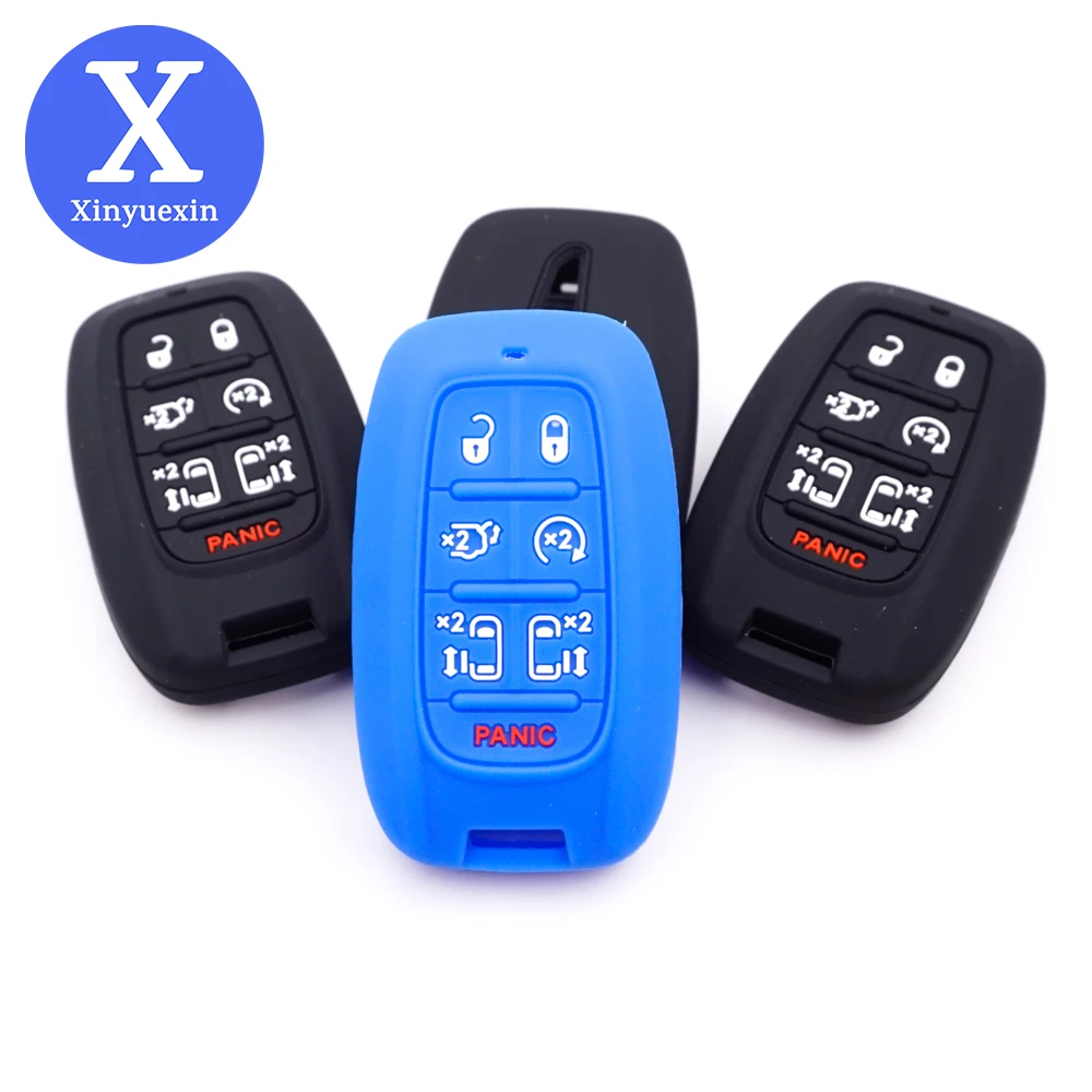 

Xinyuexin Silicone Rubber Car Key Protector Cover Case Skin for CHRYSLER PACIFICA VOYAGE Mini Van 2017 2018 2019 Remote Keyless