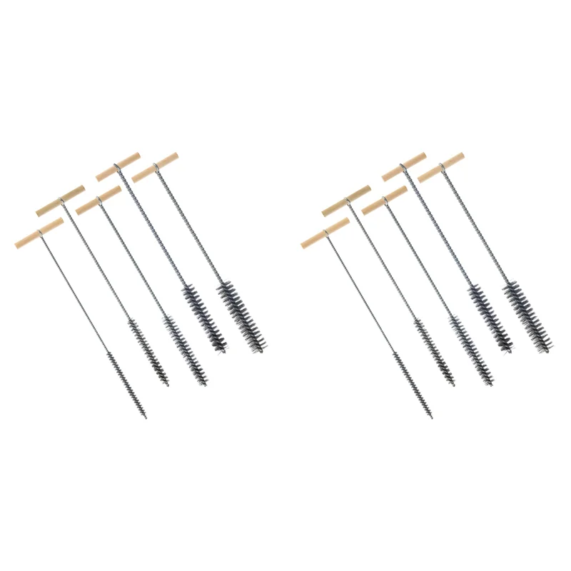 

2025 Trend 10X Drill Hole Brush Set 8/12/16/20/25Mm Cleaning Brush Stainless Steel Hole Brushes Cleaning Brush For Hammer Drills