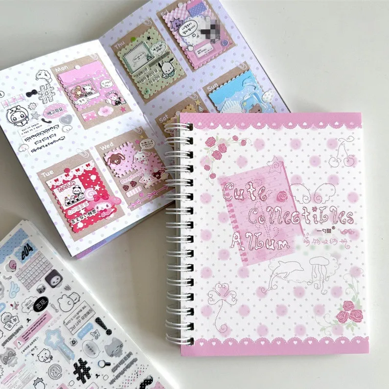 Kawaii 27 Sheets Kpop Cartoon Stickers Book Decorative Journal Material Kids Gift School Stationery