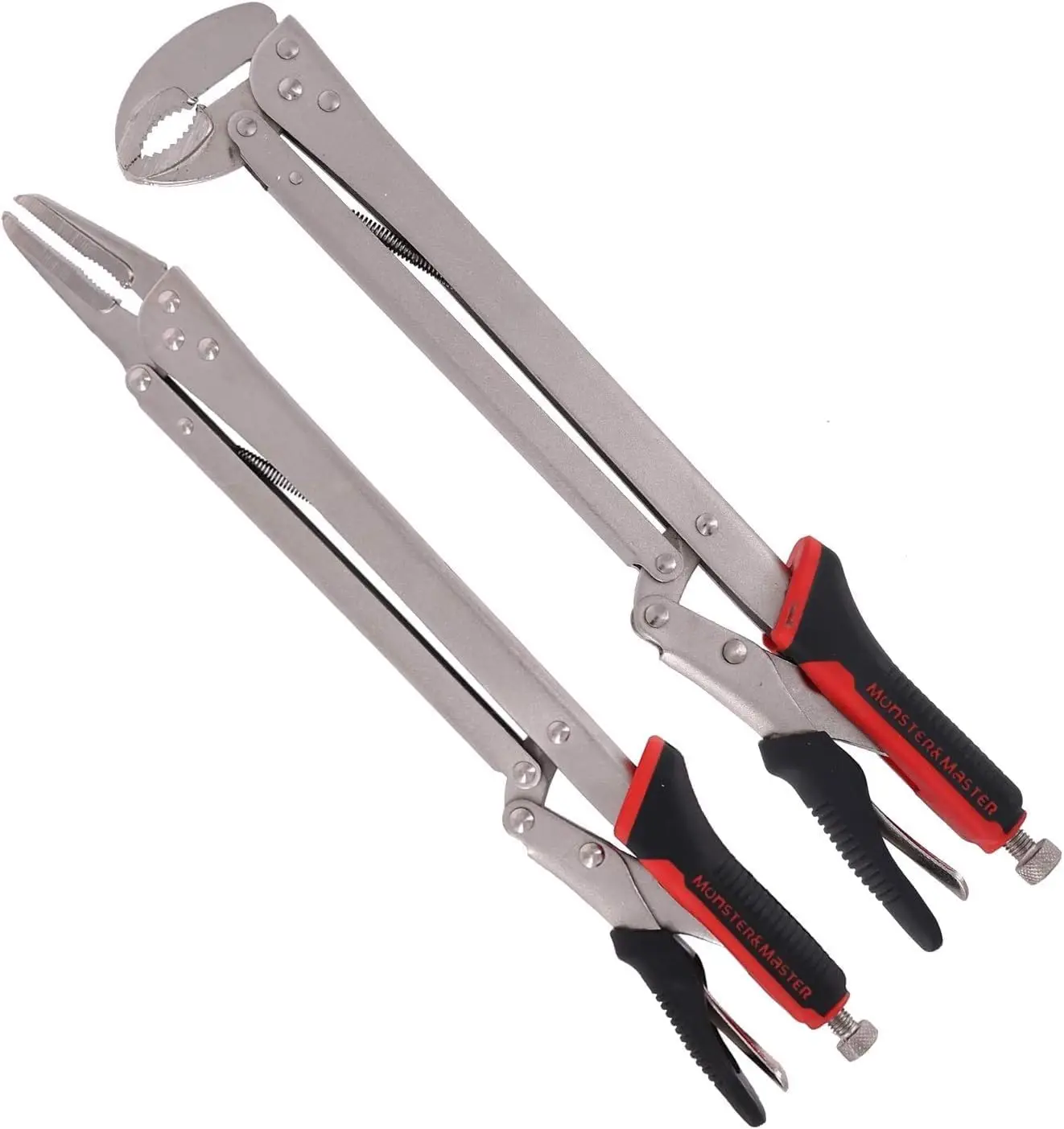 

Monster & Master 15' Long Reach Pliers Set, 90° & 45° Bent Nose, 2Pcs for Narrow Spaces