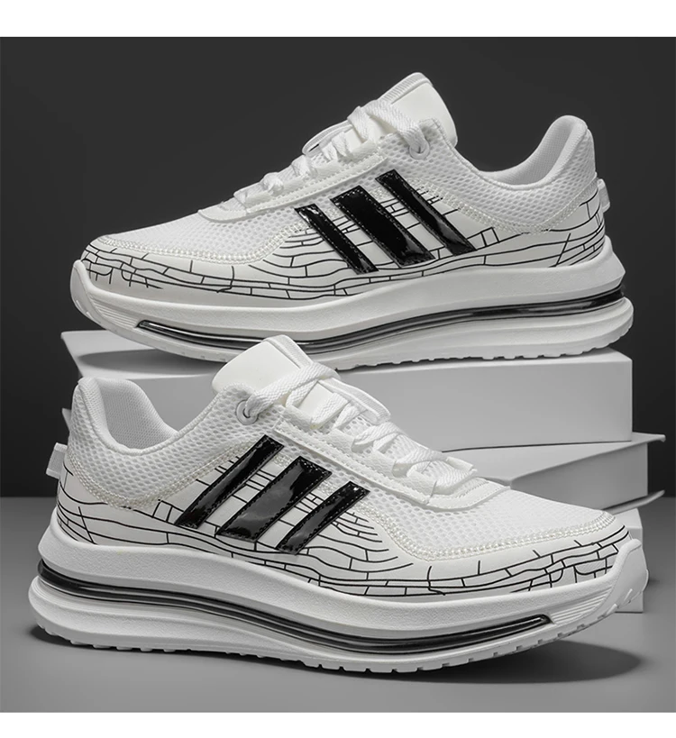 Modische Herren-Freizeitsneaker, atmungsaktives Obermaterial, leicht und strapazierfähig, ideal für Sport und den Alltag. – Detail 18