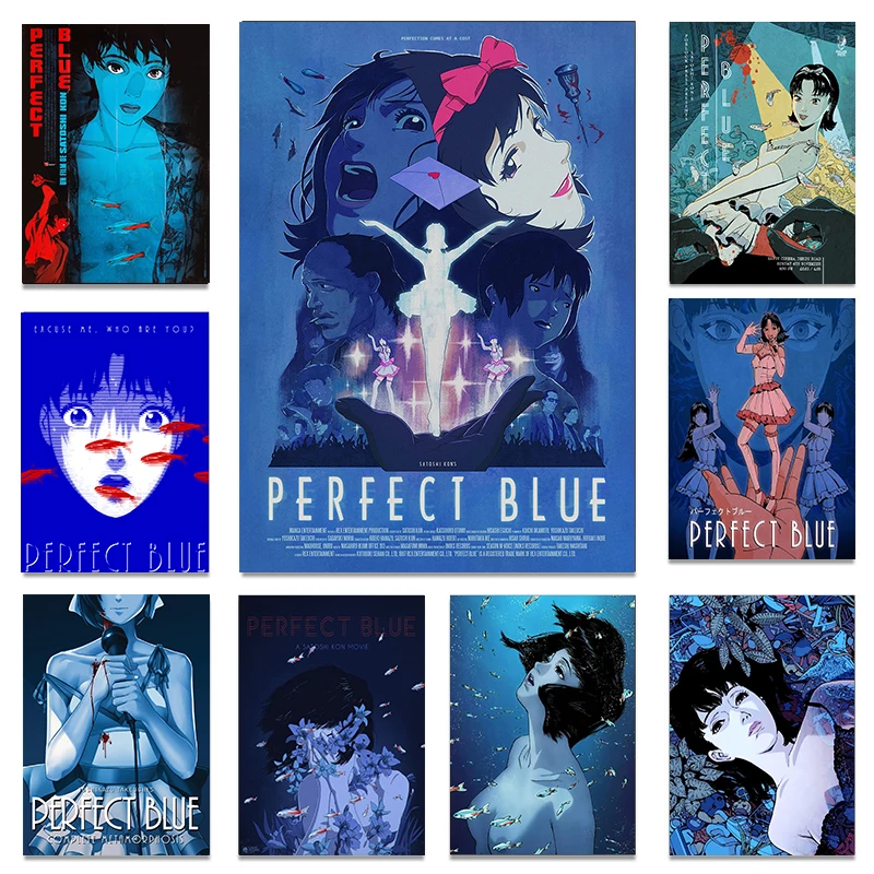 Anime Perfect Blue Posters Aesthetic Manga Comic Movie Decorative Painting Wall Art Prints Kawaii Room Decor Home Canvas Poster