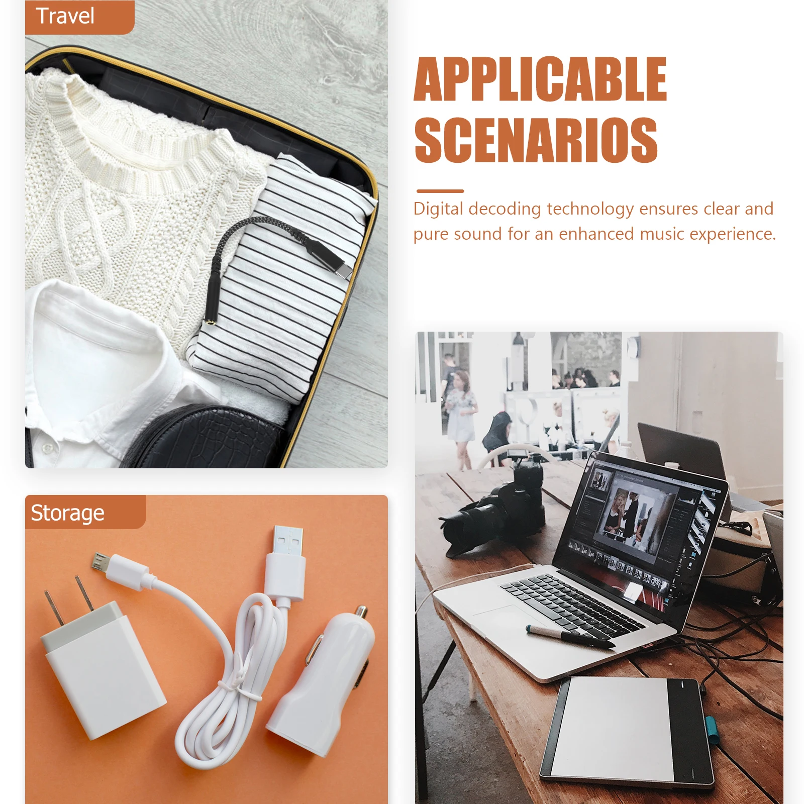 

Type- Adapter 3.5Mm Headphone Converter For Usb C Devices Metal Plug Play Compatible With Phone Tablet Laptop