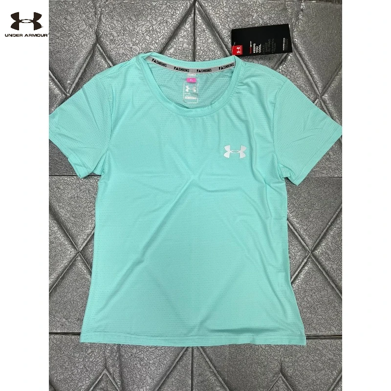 Under Armour Women's Ice Silk Quick Dry T-Shirt Cooling Breathable 4-Way Stretch Short Sleeve Casual Sports Summer Athletic Tops view 3
