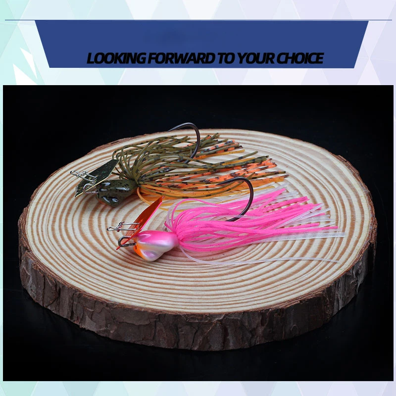 LETOYO 2.35in 1/2oz Chatterbait Bladed Jig Fishing Lure Vibrating Metal Blade Silicone Skirt Needle Point Hook for Bass Pike - view 5
