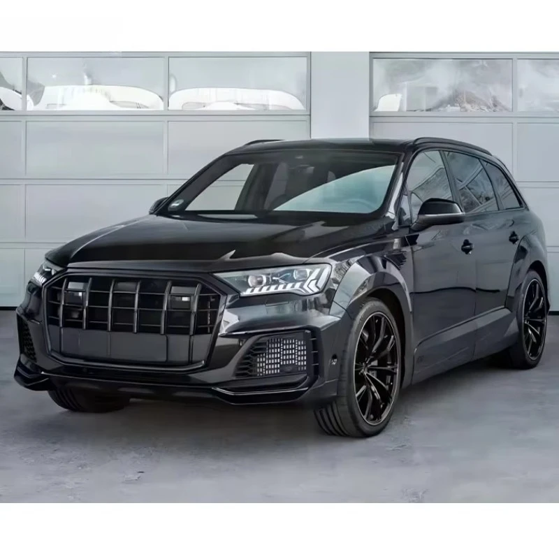 For Q7 SQ7 Wide Body Kit at Style Fiberglass Front Canards Side Vent Side Skirt Wheel Eyebrow Rear Wing Bodykit 20-23 Years