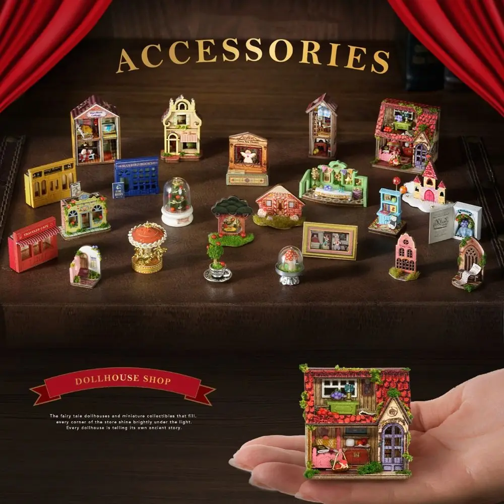 3D Puzzle Assembly Fairy Tale Kingdom Rare House Wooden DIY Micro House Crafts Handmade Building Model Room Bedroom Decoration