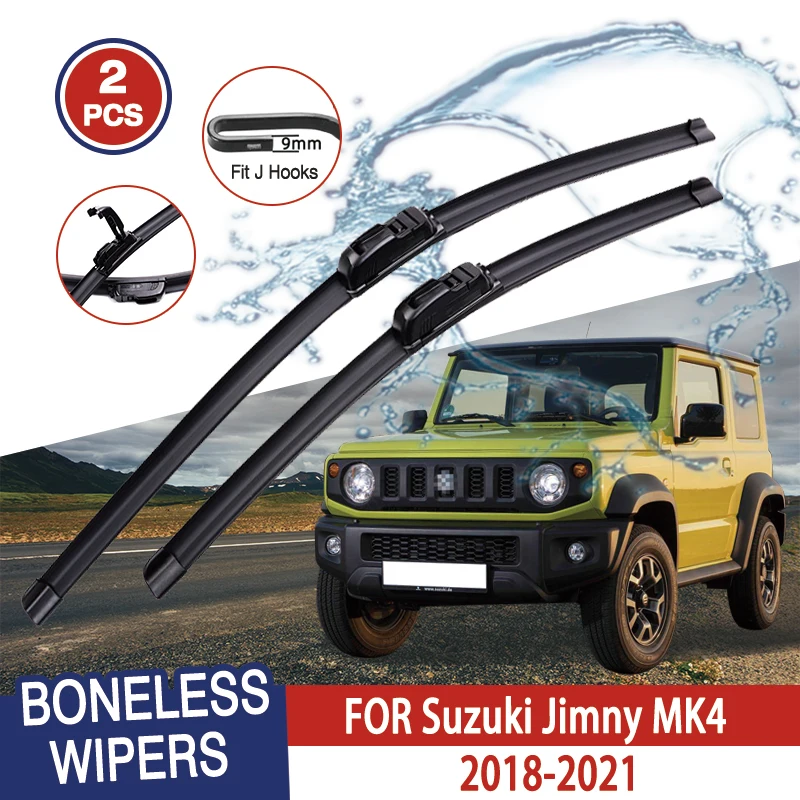 For Suzuki Jimny MK4  2018-2021 Car Windshield Wiper U-type Soft Rubber Frameless Bracketless Car Wipers 16