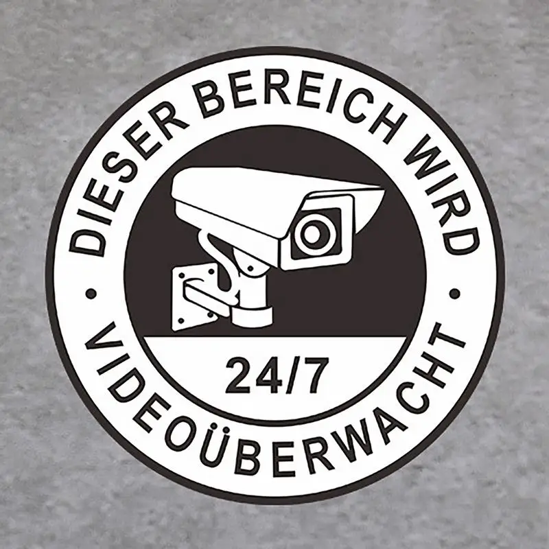 Video Observation Signs Outdoor Security Camera Sign Video Observation Decal Adhesive 24hr Security Warning Waterproof Uv