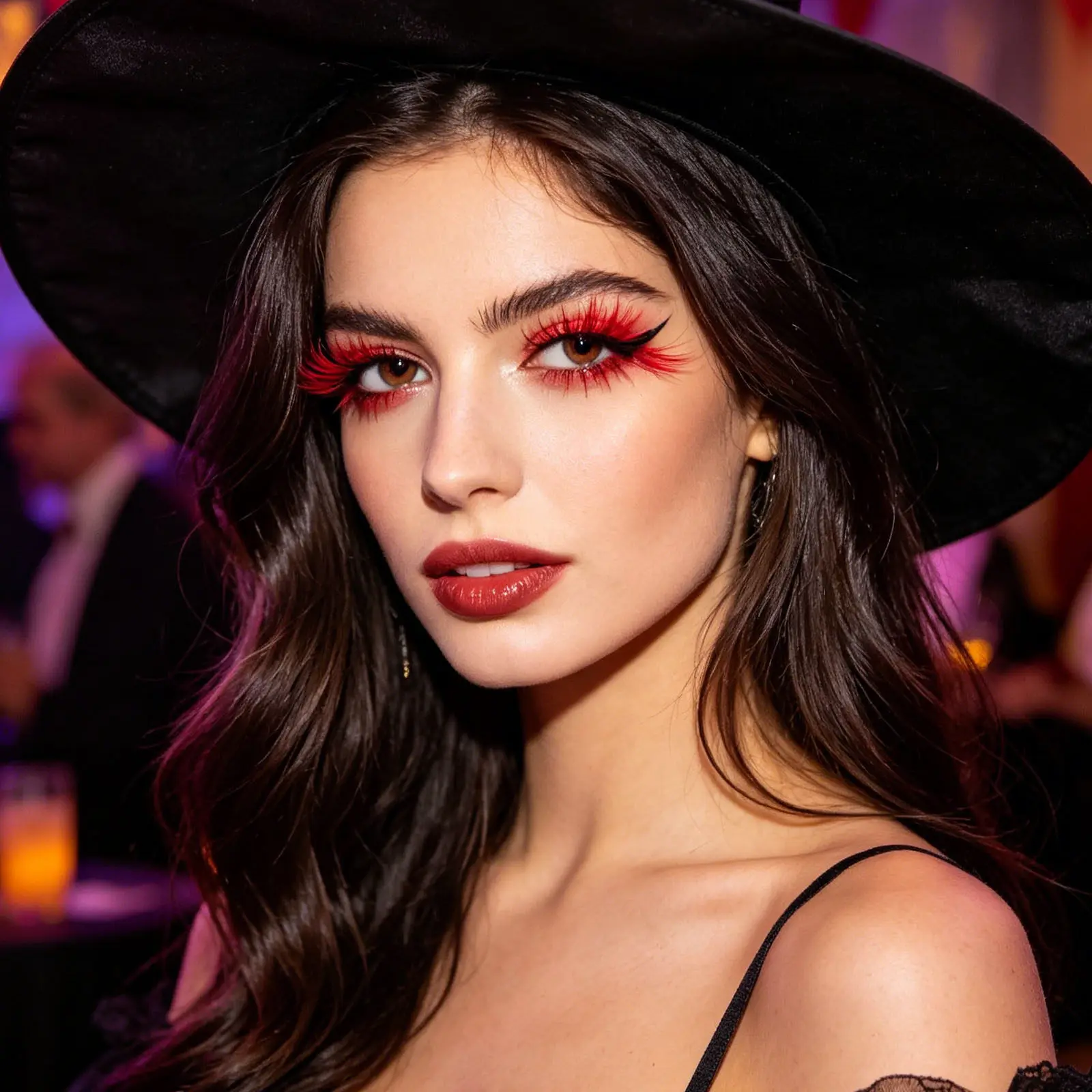 10Pairs False Eyelashes Natural Red Cat Eye Lashes Dramatic Cosplay Stage Colored Halloween Natural Looking False Lashes