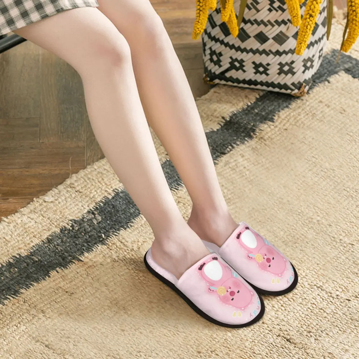 Custom Print Women Zanmang Loopy House Slippers Cozy Warm Manga Memory Foam Fluffy Slipper Indoor Outdoor Shoes