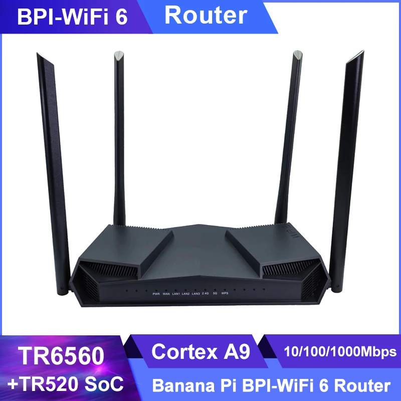 

Wi-Fi 6 роутер TR6560 + TR5220 Wi-Fi SoC Двухъядерный ARM Cortec A9 Встроенная 5GE PHY MACs плата со стандартным интерфейсом