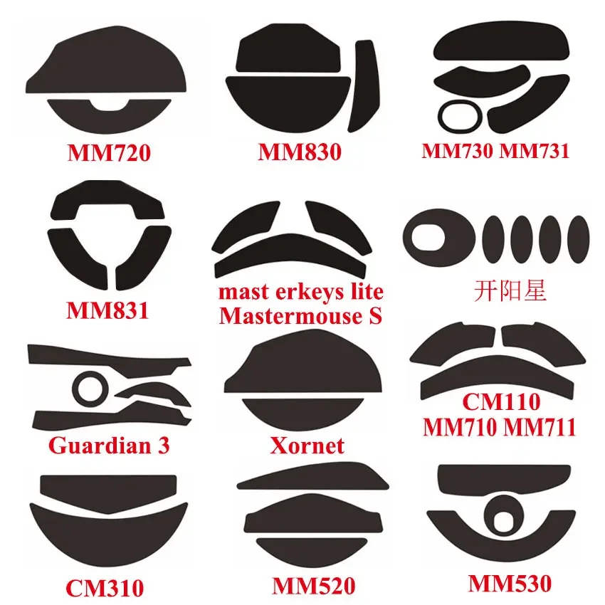 2Ses Mouse Skates Replacement Pads Mouse Feet Sticker For Cooler Master MM 520 530 710 711 720 830 730 831 CM310 110 Connector