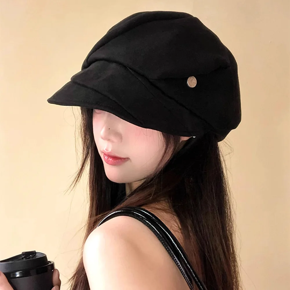 

Новый стиль художественного берета повседневного, универсального, винтажного, солнцезащитного, солнцезащитного и уменьшения лица.