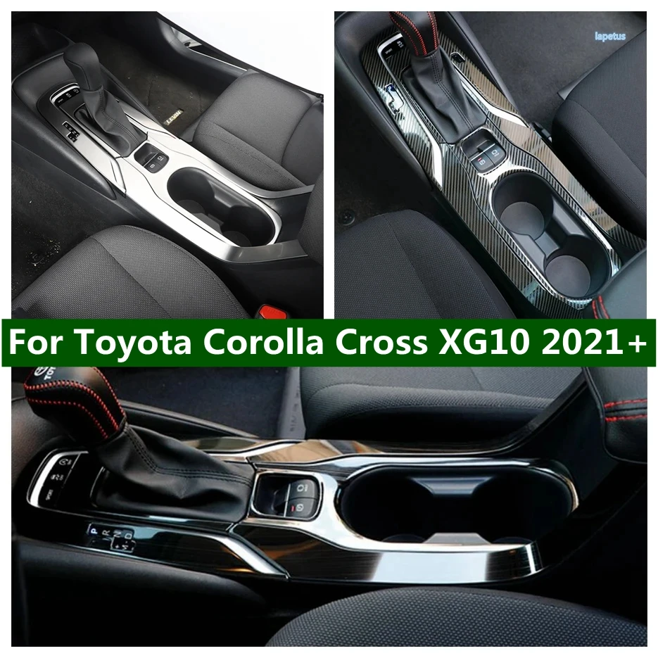 

Car Gear Shift Box Front Water Cup Holder Decor Panel Cover Trim For Toyota Corolla Cross XG10 2021 - 2023 Hybrid Accessories
