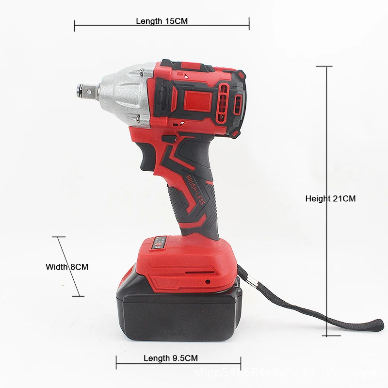 18V Cordless Brushless Electric Wrench Impact wrench brushless 520N.m Hand Drill DIY Tool for Makita Battery electric wrench 18v