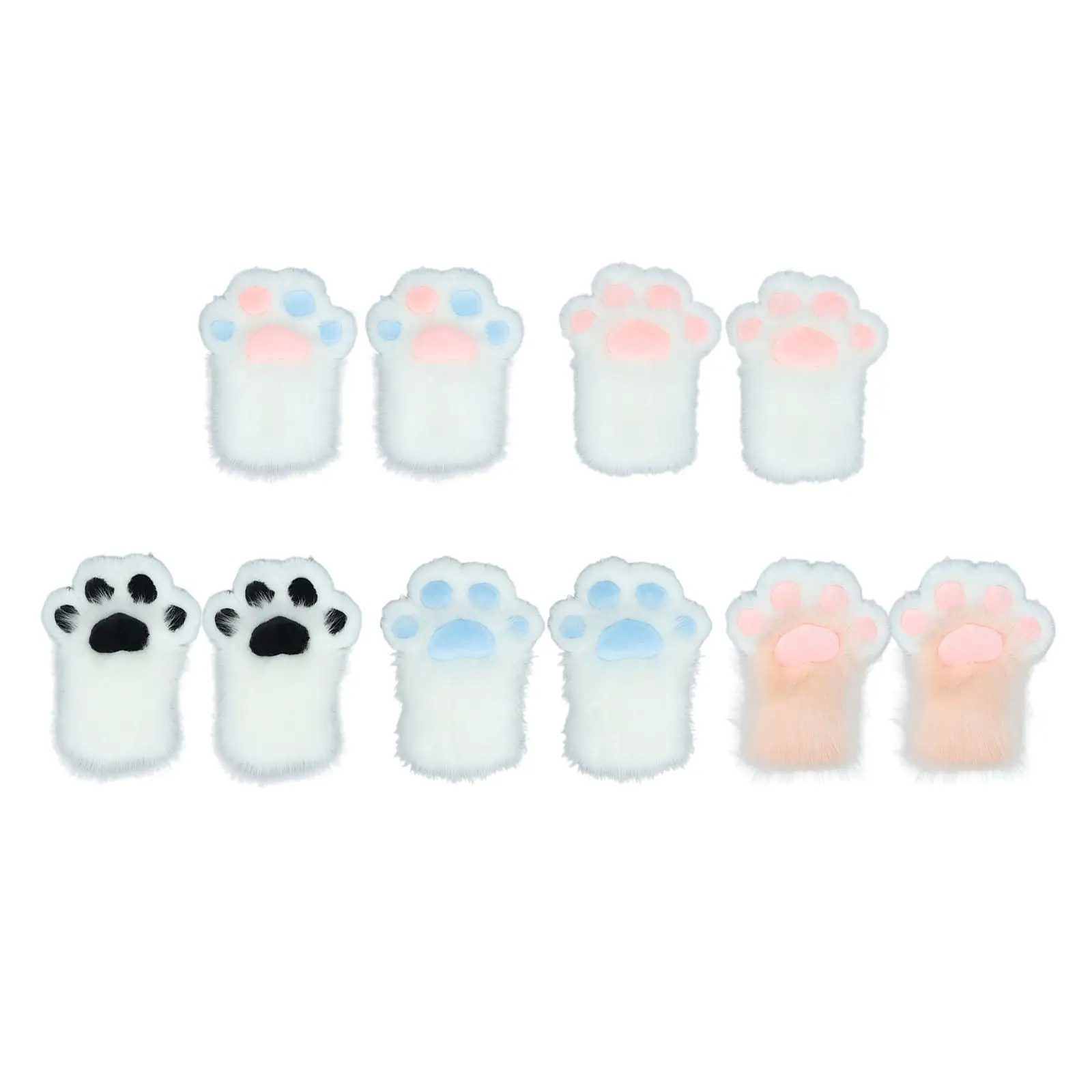 Luvas de patas de gato novidade fantasia fofa e confortável vestir luvas de garra de gatinho para