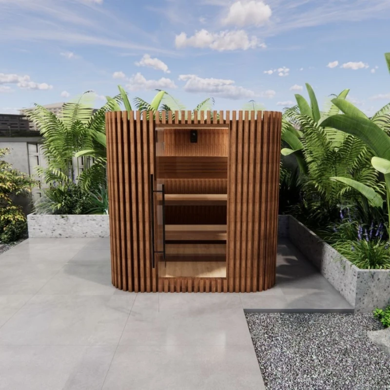 Assembled removable outdoor far-infrared sweat sauna, dry steam room, wooden house