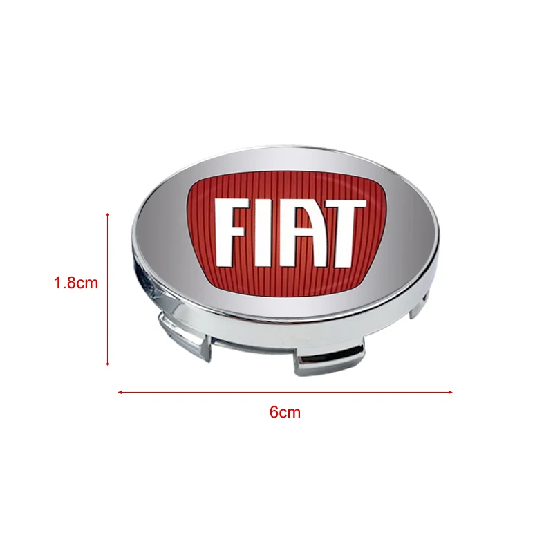 4 قطعة 60 مللي متر سيارة عجلة مركز غطاء محور غطاء حافة شعار ملصق لشركة فيات 500 بونتو 124 125 500 برافو ستيلو باندا أبارث تيبو فياجيو #2