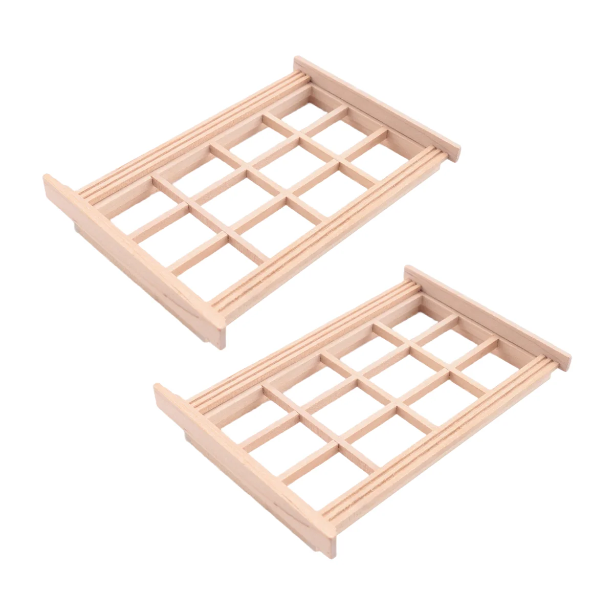 

2 шт. мини-мебель кукольный домик миниатюрная оконная рама украшение игрушка